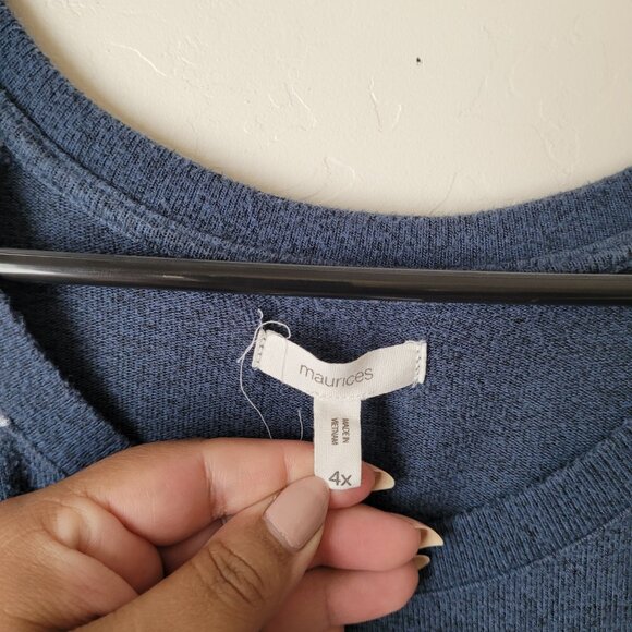 Maurices Plus Size Geo Print Sleeve Mixer Blouse - Picture 4 of 7